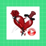 wasticker -animated love android application logo